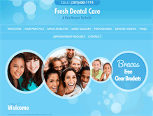 Tablet Screenshot of freshdentalcaretx.com
